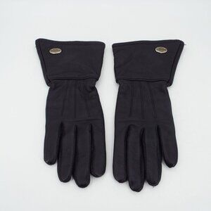 Harley-Davidson Women's Black Leather Lined Motorcycle Gloves Size Small